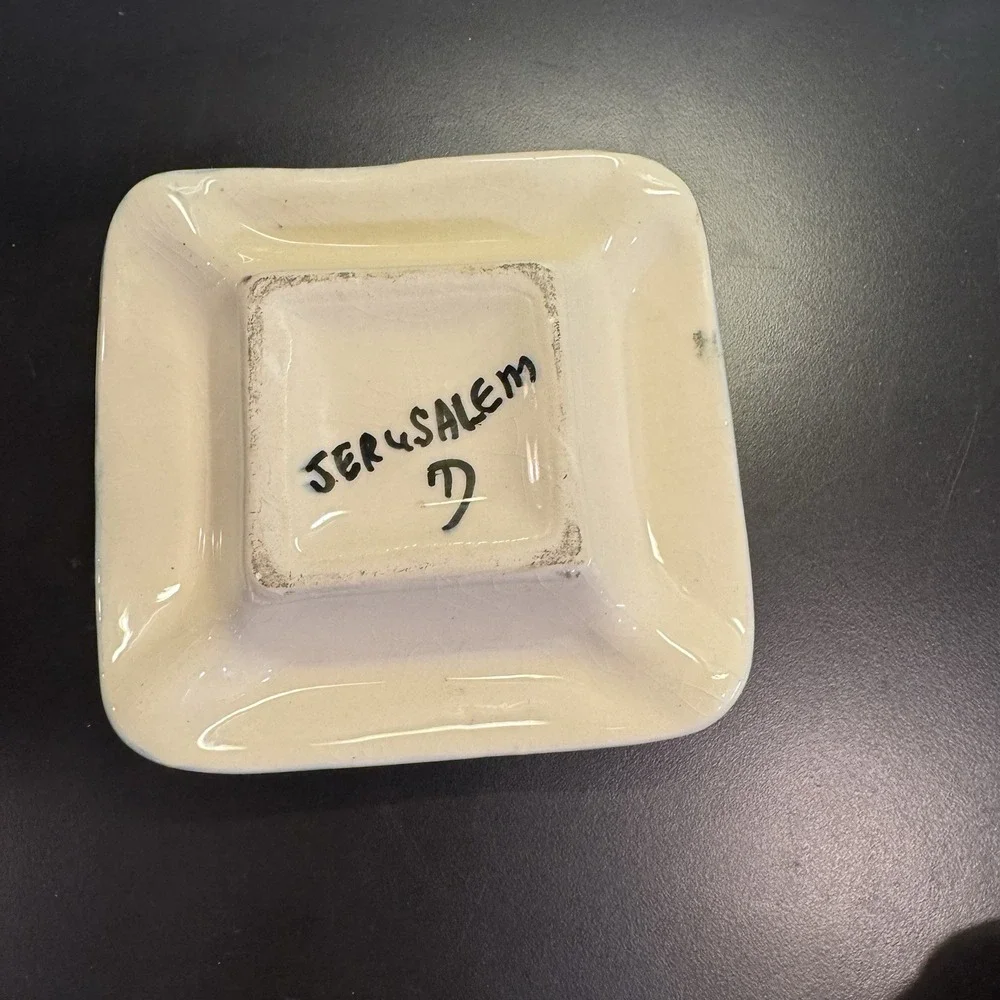 Beautiful Colorful Trinket‎ Dish Ashtray Made In Jerusalem